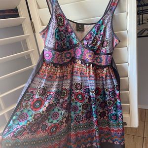 Silk patterned dress
